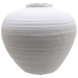 Hill Interiors Regola Ceramic Matte Vase in White