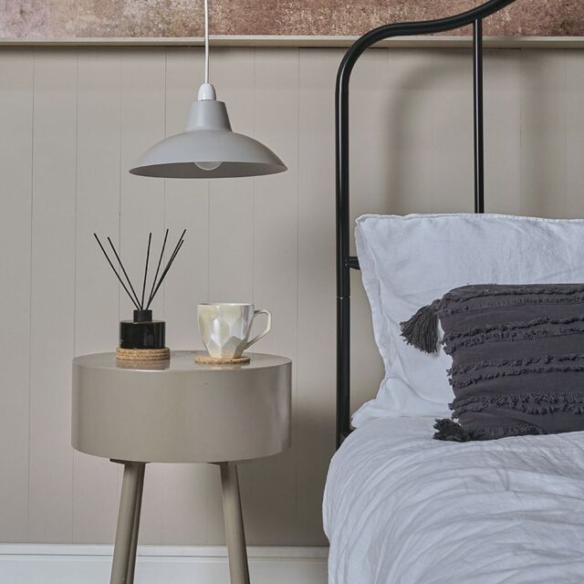 ValueLights Civic Pair of Grey Ceiling Pendant Shade - image 1