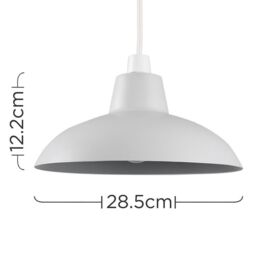 ValueLights Civic Pair of Grey Ceiling Pendant Shade - thumbnail 6