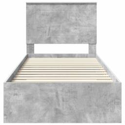 Berkfield Home Bed Frame with Drawer Concrete Grey 90 x 200 cm Engineered Wood - thumbnail 7