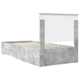 Berkfield Home Bed Frame with Drawer Concrete Grey 90 x 200 cm Engineered Wood - thumbnail 9