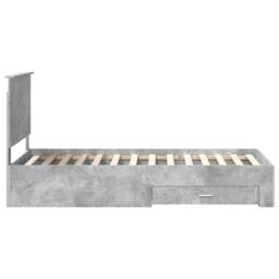Berkfield Home Bed Frame with Drawer Concrete Grey 90 x 200 cm Engineered Wood - thumbnail 8