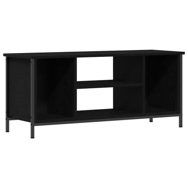 Berkfield Home Black Oak Entertainment Centre Black oak Engineered wood, metal - image 1
