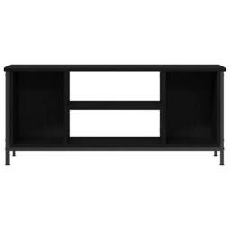 Berkfield Home Black Oak Entertainment Centre Black oak Engineered wood, metal - thumbnail 5