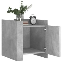 Berkfield Home Bedside Cabinet Concrete Grey 45x50x50 cm Engineered Wood - Size: 45 x 50 x 50 cm - thumbnail 3