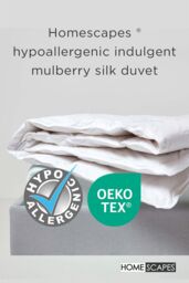 Homescapes Indulgent Pure Mulberry Silk Blend 13.5 Tog Autumn/Winter Duvet in White - Size: Single - thumbnail 2