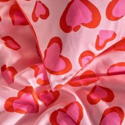 OHS Kids Hearts Leopard Microfibre Bedding Set Duvet Cover with Pillowcase in Pink - Size: Single - thumbnail 3