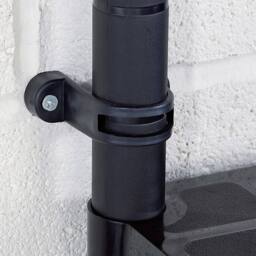 Berkfield Home Storage Shelf 4-Tier Black 61x30.5x130 cm Plastic - thumbnail 6