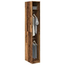 Berkfield Home Wardrobe Old Wood 30x50x200 cm Engineered Wood in Brown - Size: 30 x 50 x 200 cm - thumbnail 2