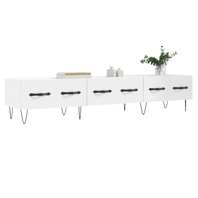 Berkfield Home TV Cabinet White 150x36x30 cm Engineered Wood - Size: 150 x 36 x 30 cm - image 1