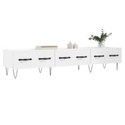 Berkfield Home TV Cabinet White 150x36x30 cm Engineered Wood - Size: 150 x 36 x 30 cm - thumbnail 1