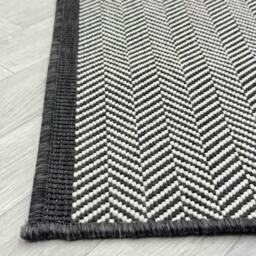 runrug Carpet Runner Rug - Indoor/Outdoor, Reversible, 2mm - 'Illusion' in Black - Size: 70 cm x 360 cm - thumbnail 6