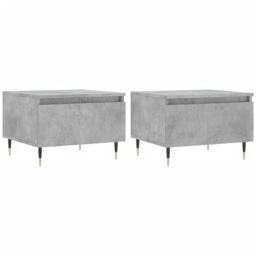 Berkfield Home Coffee Tables 2 pcs Concrete Grey 50x46x35 cm Engineered Wood - Size: 50 x 46 x 35 cm - thumbnail 2