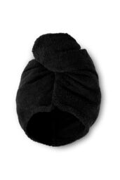 Catherine Lansfield 'Quick Dry' Cotton Turbie Head Wrap Towel Pair in Black - thumbnail 1
