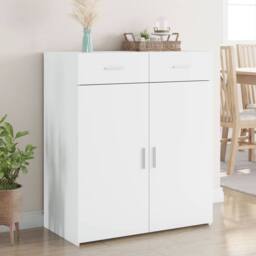 Berkfield Home Sideboard White 80x42.5x93 cm Engineered Wood - thumbnail 2