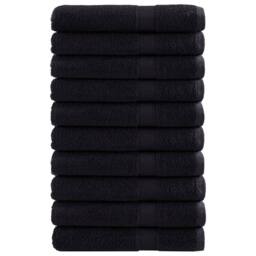 Berkfield Home Premium Sauna Towels SOLUND 10 pcs Black 80x200 cm 600 gsm - thumbnail 2