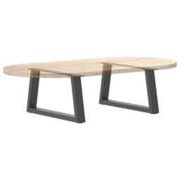 Berkfield Home Dining Table Legs V-Shape 2 pcs Anthracite 70x(30-31.3) cm Steel in Charcoal - thumbnail 8