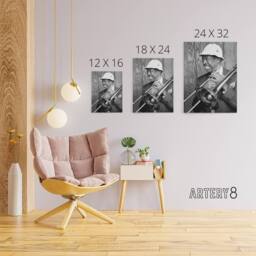 "Artery8 Jazz Trombone Player Al Grey Canvas Wall Art Print - Size: W18"" x H24""" - thumbnail 4