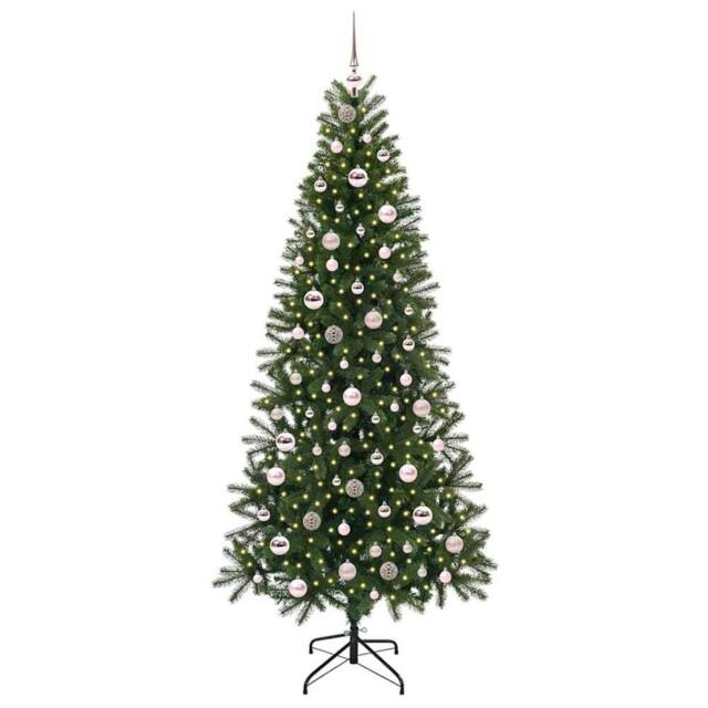 Berkfield Home Elegant Artificial Christmas Tree with 300 LEDs Green 210 cm PE a - image 1