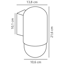 Nordlux Modern Outdoor Wall Light Sand Aluminium E27 Weatherproof - Mains Powered, IP54 in Beige - thumbnail 4