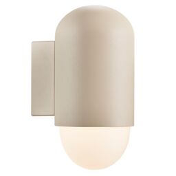 Nordlux Modern Outdoor Wall Light Sand Aluminium E27 Weatherproof - Mains Powered, IP54 in Beige - thumbnail 1