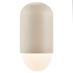 Nordlux Modern Outdoor Wall Light Sand Aluminium E27 Weatherproof - Mains Powered, IP54 in Beige - thumbnail 2