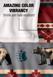 JQ Licensing Southwest Lodge Bear Silky Touch Super Soft Throw Blanket 152 X 127 cm in White - thumbnail 4