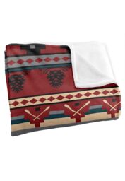 JQ Licensing Southwest Lodge Bear Silky Touch Super Soft Throw Blanket 152 X 127 cm in White - thumbnail 3