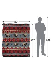 JQ Licensing Southwest Lodge Bear Silky Touch Super Soft Throw Blanket 152 X 127 cm in White - thumbnail 5