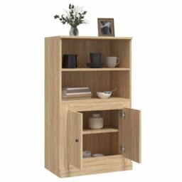 Berkfield Home Highboard Sonoma Oak 60x35.5x103.5 cm Engineered Wood in Light Tan - thumbnail 5