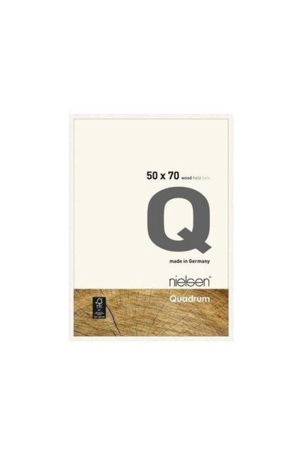nielsen Quadrum 50 x 70cm Wooden Picture Frame With Protective Glass Front in White - Size: 50 x 70 cm - image 1