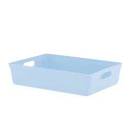 simpa 6L Plastic Studio Organiser Trays with Handles - Set of 6 in Pale Blue - thumbnail 2