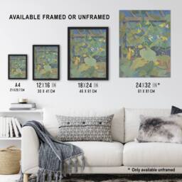 Artery8 Greenhouse Ornamental Gourds Vintage Framed Wall Art Print van Hoytema in Green - Size: A4 - thumbnail 3