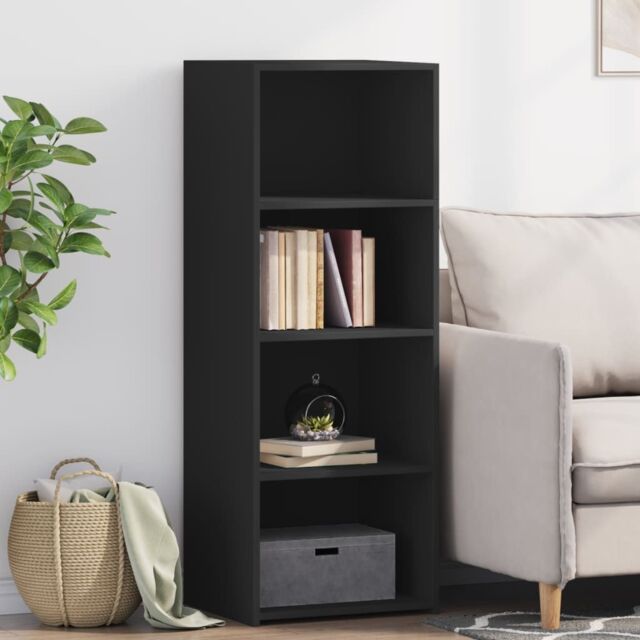 Berkfield Home Highboard Black 45x41x124 cm Engineered Wood - Size: 45 x 41 x 124 cm - image 1