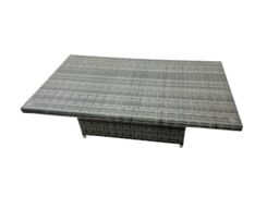 Fimous 11 Seat Outdoor Height Adjustable Rising Lifting Table Corner Sofa Set in Dark Grey - thumbnail 4