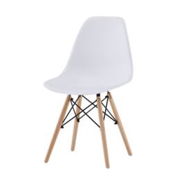 Comfy Living Ltd Piece Dining Set With Oak Wooden Top & 4 White Chairs With Metal Detailing in Light Oak - thumbnail 8