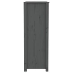 Berkfield Home Book Cabinet Grey 80x35x97 cm Solid Wood Pine - Size: 80 x 35 x 97 cm - thumbnail 6