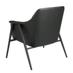 Angel Cerda Grey Fabric & Black Leatherette Swivel Armchair - thumbnail 6