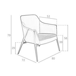 Angel Cerda Grey Fabric & Black Leatherette Swivel Armchair - thumbnail 8