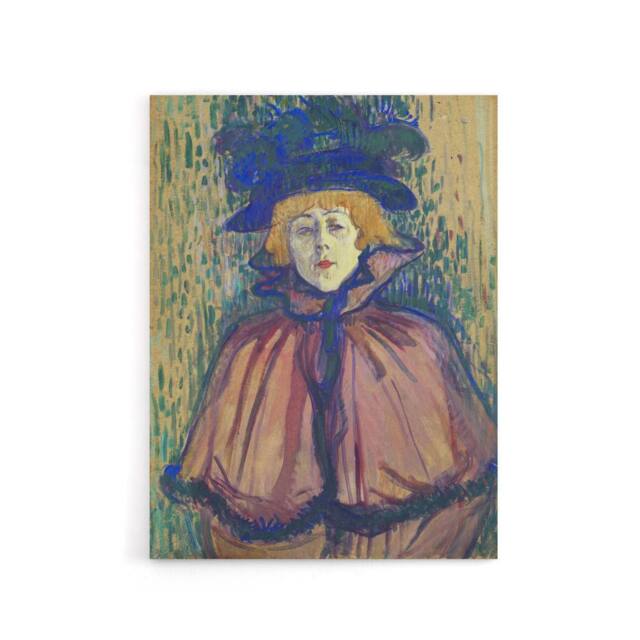 "Artery8 Jane Avril Portrait with Hat Canvas Wall Art Print Lautrec - Size: W18"" x H24""" - image 1