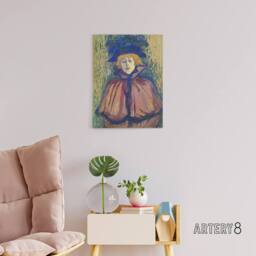"Artery8 Jane Avril Portrait with Hat Canvas Wall Art Print Lautrec - Size: W18"" x H24""" - thumbnail 3