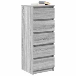 Berkfield Home Sideboard with Drawers Grey Sonoma 37.5x35x99 cm Engineered Wood - thumbnail 4