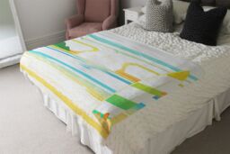 Benjamin Tate Design Surf Board On Beach Blanket in Natural - Size: 120 cm x 150 cm - thumbnail 3