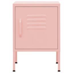 Berkfield Home Nightstands 2 pcs Pink 35x35x51 cm Steel - Size: 35 x 35 x 51 cm - thumbnail 3