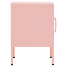 Berkfield Home Nightstands 2 pcs Pink 35x35x51 cm Steel - Size: 35 x 35 x 51 cm - thumbnail 4