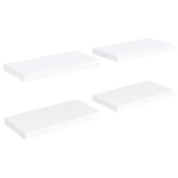 Berkfield Home Floating Wall Shelves 4 pcs White 50x23x3.8 cm MDF - thumbnail 2