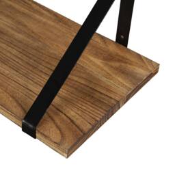 Levede Floating Shelves Wall Mounted Book Shelves for Wall Set of 3 Natural in Brown - thumbnail 7