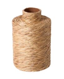 Dibor Traditional Water Hyacinth Stem Home Decor Flower Vase in Natural - Size: Medium - thumbnail 2