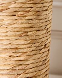 Dibor Traditional Water Hyacinth Stem Home Decor Flower Vase in Natural - Size: Medium - thumbnail 4