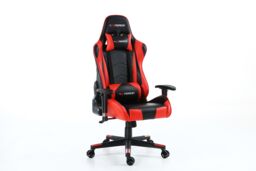 GTForce Pro FX Reclining Sports Racing Office Desk Faux Leather Gaming Chair in Red - thumbnail 1